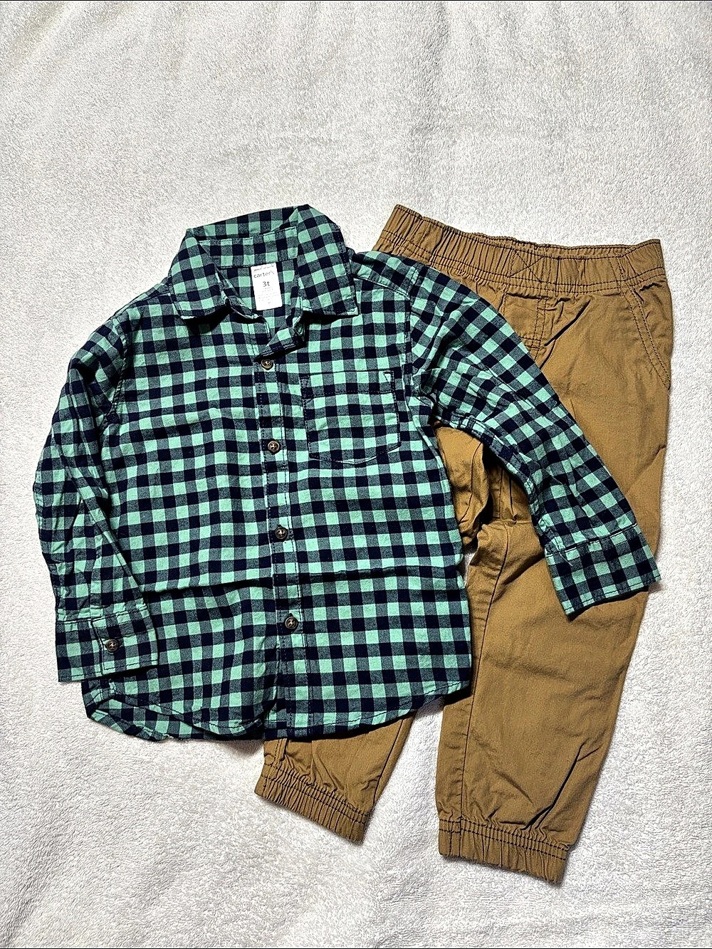 Carter's Boys 3T Plaid Matching Set